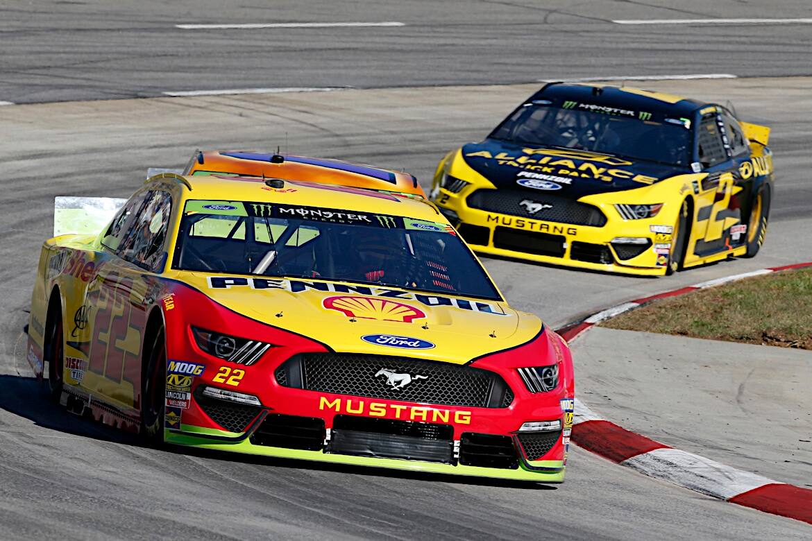Logano (fourth in standings) currently holds the final transfer position for the Championship 4. Logano (fourth in standings) currently holds the final transfer position for the Championship 4.